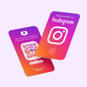 Cartão Inteligente NFC Siga Nosso Perfil no Instagram